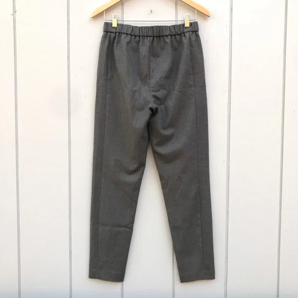Theory Thorene Soft Wool Flannel Jogger Pants Straight Leg